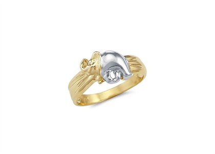 Two Tone Plated Elephant Ring